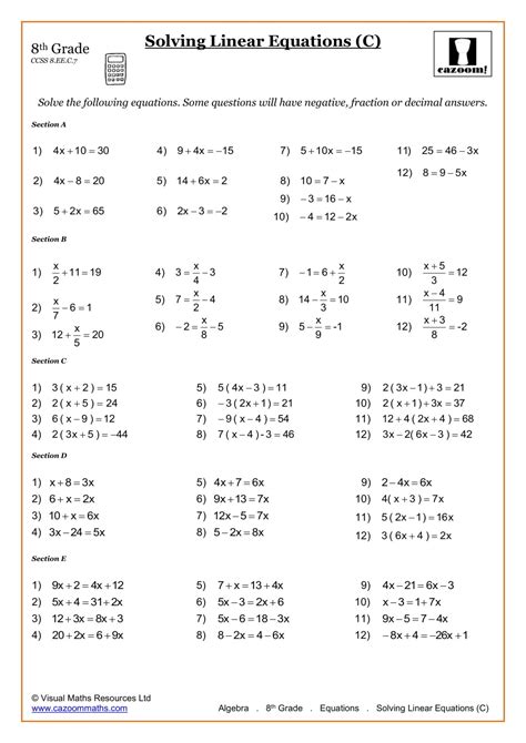 Math Questions 8th Grade