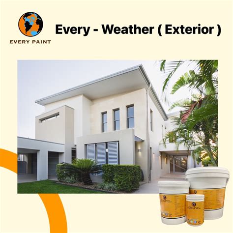 1L & 5L EVERY-Weather Exterior Wall Paint Emulsion Water Based Paint (Exterior Wall) | Shopee ...