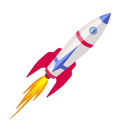 Premium Vector | Rocket spaceship flying cartoon flat vector illustration