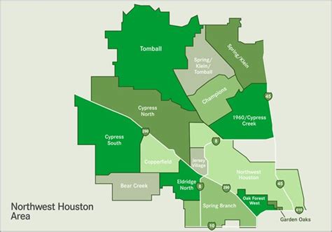 Northwest map of Houston & surrounding communities. | Area map, Northwest houston, Map