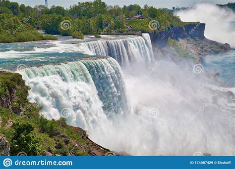 Niagara Falls, American Side Stock Image - Image of power, flow: 174087429