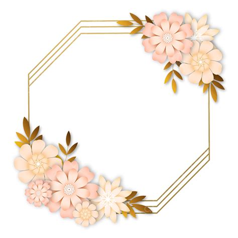Paper Cut Flower Border Pink, Paper Cutting, Frame, Flowers PNG ...