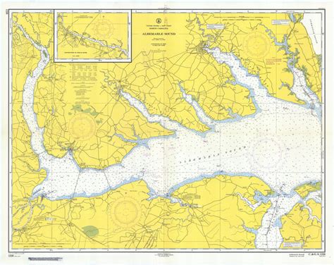 Albemarle Sound Historical Map - 1957 – Nautical Chart Prints