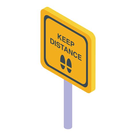 Sign keep distance icon, isometric style 15873394 Vector Art at Vecteezy