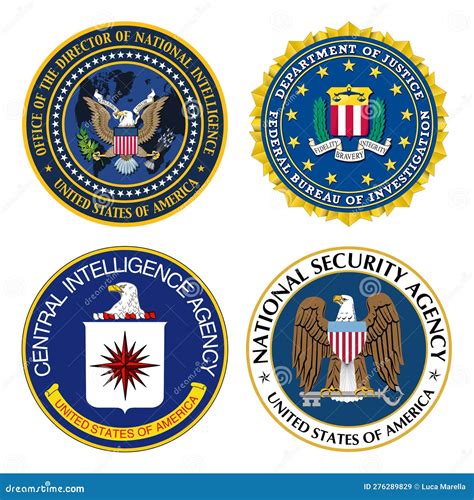 American Intelligence Agencies Logos Set Editorial Stock Image - Illustration of symbol, number ...
