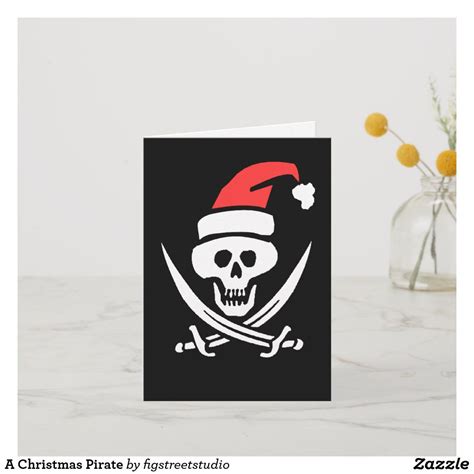 A Christmas Pirate Holiday Card | Zazzle | Holiday cards, Christmas, Cards