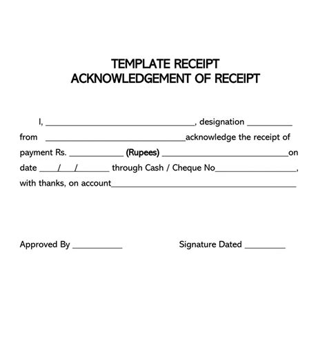 Free Acknowledgement Receipt Templates Word Pdf Acknowledgement | The ...