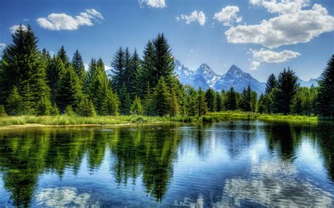 nature, HDR, River, Trees, Mountain, Landscape Wallpapers HD / Desktop and Mobile Backgrounds
