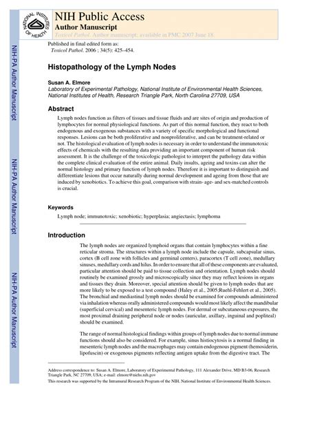 (PDF) Histopathology of the Lymph Nodes