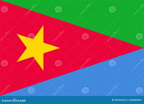 Flag of Ethiopian Semitic Peoples Tigrinyans. Flag Representing Ethnic Group or Culture ...