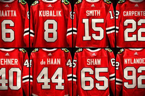 Blackhawks release jersey numbers for 10 new players