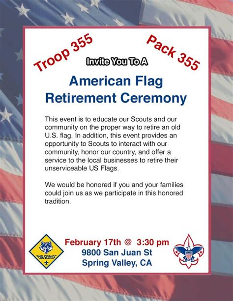 Feb 17 | US Flag Retirement Ceremony | La Mesa, CA Patch