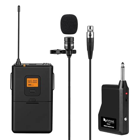 FIFINE M03 Wireless Lavalier Microphone Vocal Lapel Clip Mic Voice Amplifier U Segment Mini Mic ...