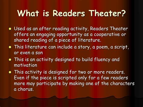 PPT - Readers Theater PowerPoint Presentation, free download - ID:5260743