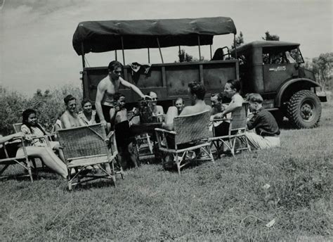 OLD INDONESIAN VEHICLES: Dutch Soldiers on a Vacation in Cilincing Beach