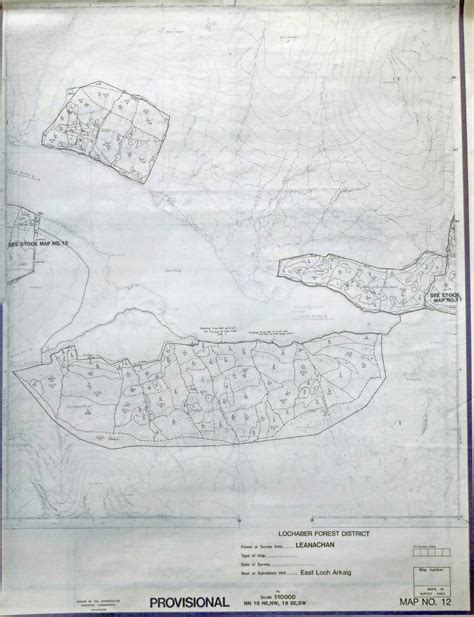 East Loch Arkaig -Clunes Forest – Lochaber – Provisional Forest Map dated around 1986