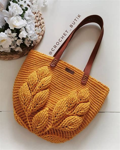 Leaf Stitch Bag Crochet Tutorial