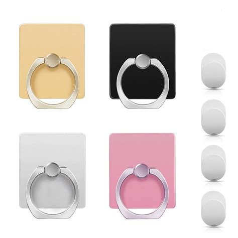 4 Pack phone ring holder, 360° Rotation Universal Smartphone Ring Grip Stand for Smartphones and ...