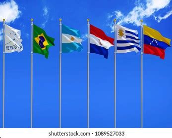 Mercosur Flag Silk Waving Flag South 스톡 일러스트 1089529760 | Shutterstock