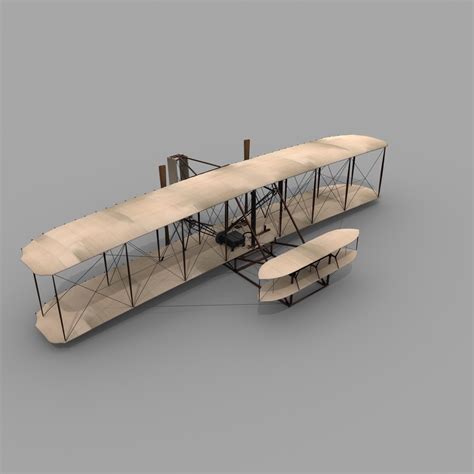 wright flyer 1903 brothers 3d model