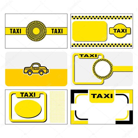 Taxi business cards — Stock Vector © bobyramone #11343199