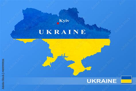 Ukraine Flag Map Mapsofnet