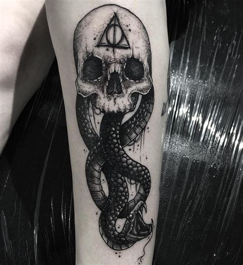 Harry Potter Dark Mark. #btattooing #txttooing #blackworkerssubmission #TAOT #blacktattooart # ...