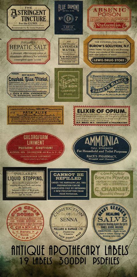 Free Printable Vintage Apothecary Labels - Printable Templates