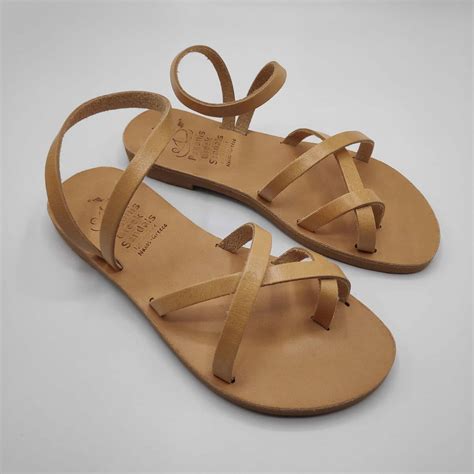 Strappy sandals with toe straps | Antiparos | Leather Sandals | Pagonis Greek Sandals