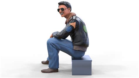 Tom Cruise Top Gun 3D model 3D printable | CGTrader