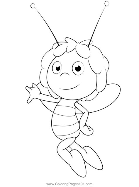 Maya The Bee Coloring Page for Kids - Free Maya the Bee Printable ...