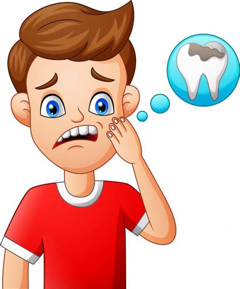 Premium Vector | Cartoon child toothache | Tooth cartoon, Cartoon ...