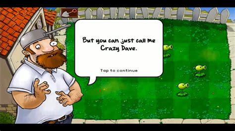 Plants VS Zombies - Crazy Dave Introduced Himself to Players - YouTube