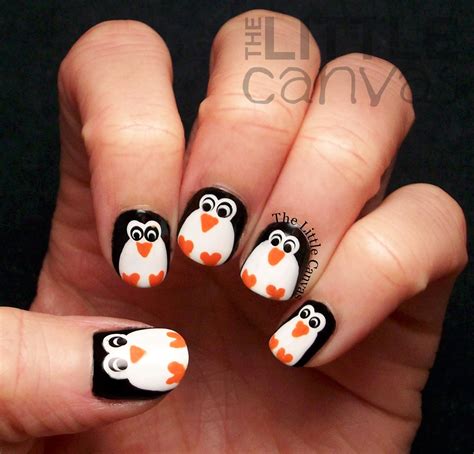 Penguin Nail Art - The Little Canvas