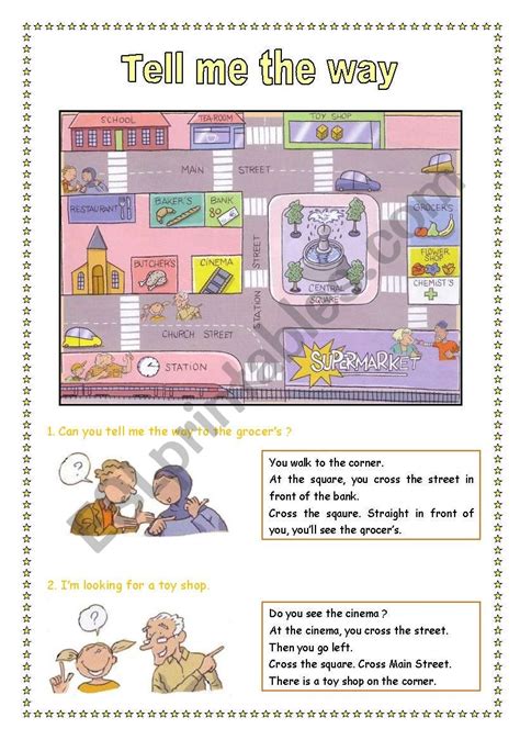 Tell me the way - ESL worksheet by barbie77