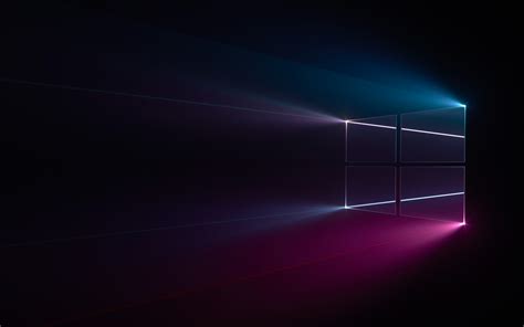 Windows 10 Wallpaper 4K, Microsoft Windows, Colorful, Black background, Technology, #1552