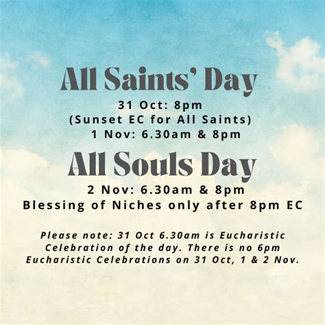 All Saints’ Day & All Souls Day – Church of Saint Michael | Roman ...