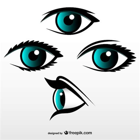 Blue eyes collection Vector | Free Download