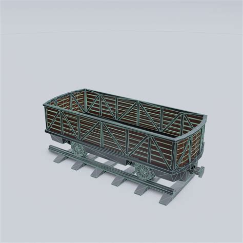 Freight Wagon 3 - 3D Model by mg53