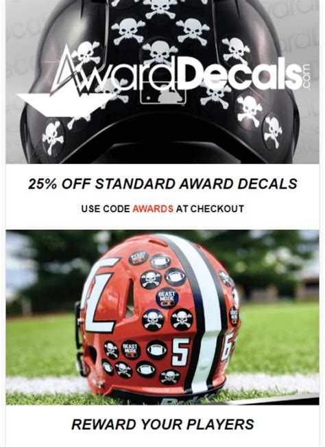 DESIGN CUSTOM FOOTBALL HELMET AWARD STICKERS FOR YOUR FAVORITE TEAM ...