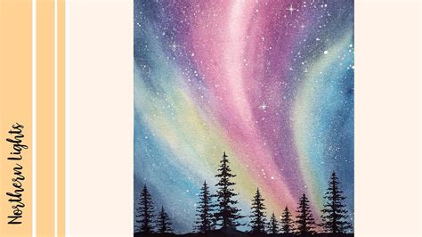 NORTHERN LIGHTS | Aurora Borealis Watercolor Painting - YouTube