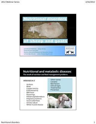 Nutrional disorders | PDF