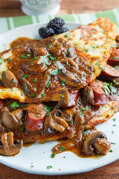 Boxty (Irish Potato Pancakes) with Bangers in a Guinness Mushroom and Onion Gravy Recipe on ...