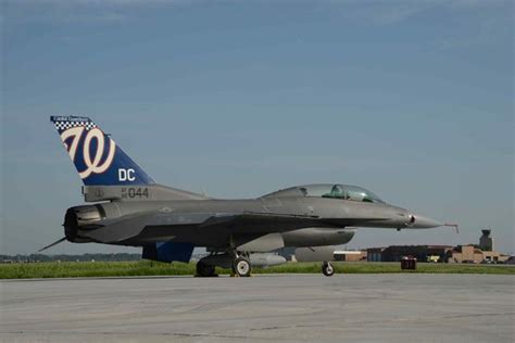 Rooting for the Home Team: DC Air National Guard F-16 Gets a Baseball ...