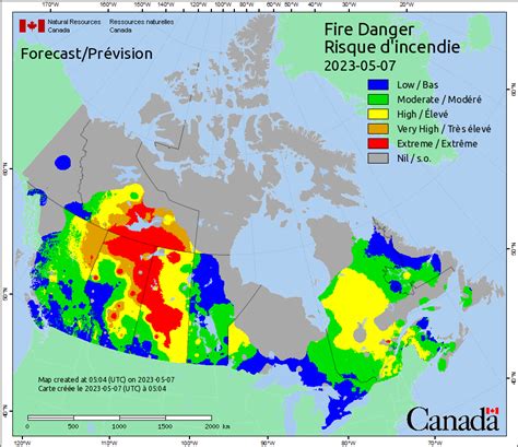 environment canada wildfire danger map : r/alberta