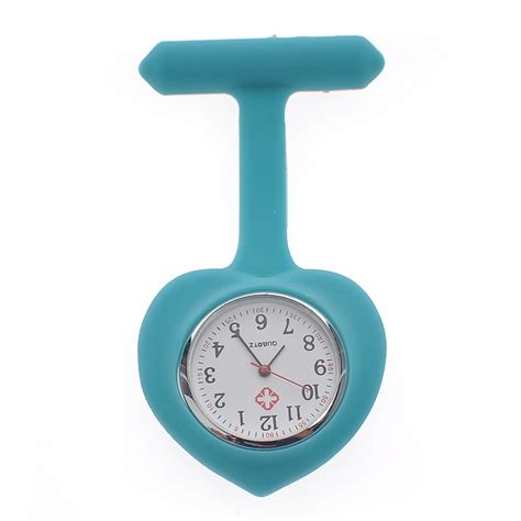 heartshaped silicone nurse fob watch NS1009