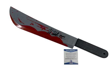 KANE HODDER JASON VOORHEES FRIDAY THE 13TH SIGNED MACHETE AUTOGRAPH BECKETT 3 | Autographia