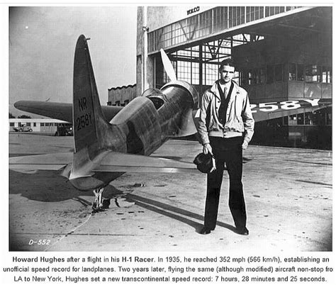 Howard Hughes with his H-1 Racer aircraft. 1935. : ImagesOfThe1930s