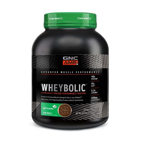 GNC AMP Wheybolic Whey Protein Flavored with Girl Scout Thin Mints!