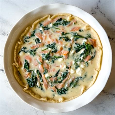 Smoked Salmon and Spinach Quiche - Two Cloves Kitchen